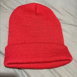 NWOT Red Knit Beanie - Unisex